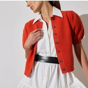 Brochu Walker The Havana Cardigan, Neroli Orange, Size Large